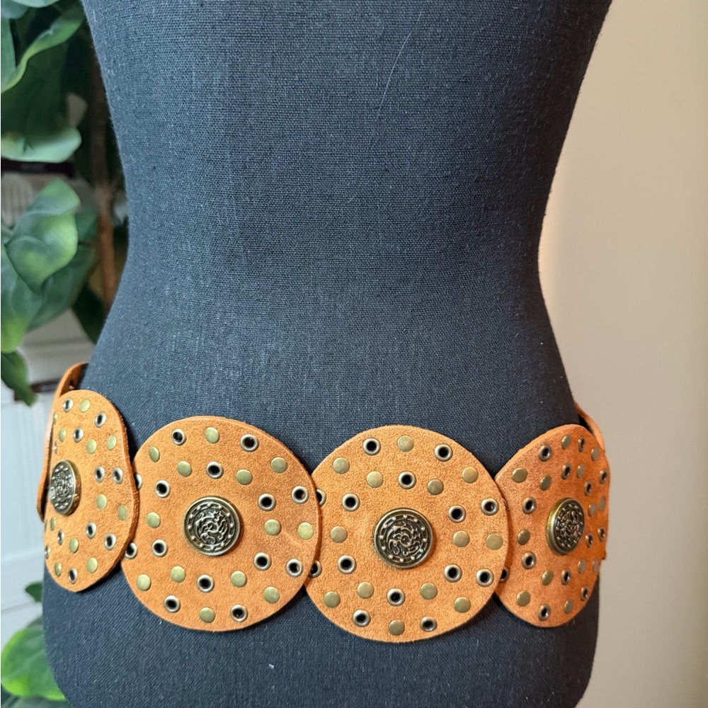 SOLD ALREADY Free People Brown Round Studded Belt - Picture 7 of 10